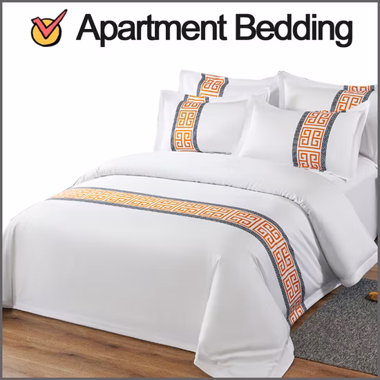 Lenzuolo/copripiumino in raso di cotone 1000 fili di lusso per hotel a cinque stelle in lino per letto singolo/matrimoniale/doppia/queen/king size completo con logo 4 pezzi set di biancheria da letto per hotel