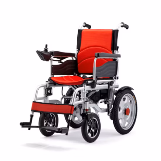 Comoda sedia a rotelle elettrica reclinabile con schienale alto per anziani disabili